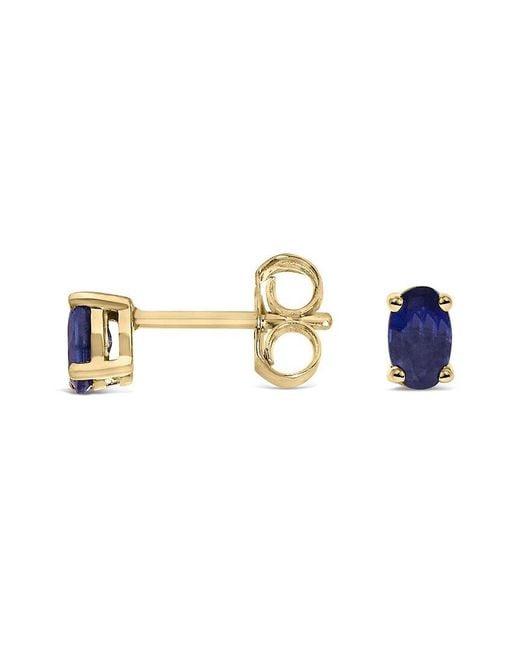Haus of Brilliance Blue Colorful Gemstones 14K 0.74 Ct. Tw. Sapphire Stud Earrings