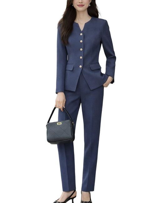 FLORIDA CLOTHING Blue 2Pc Jacket & Pant Set