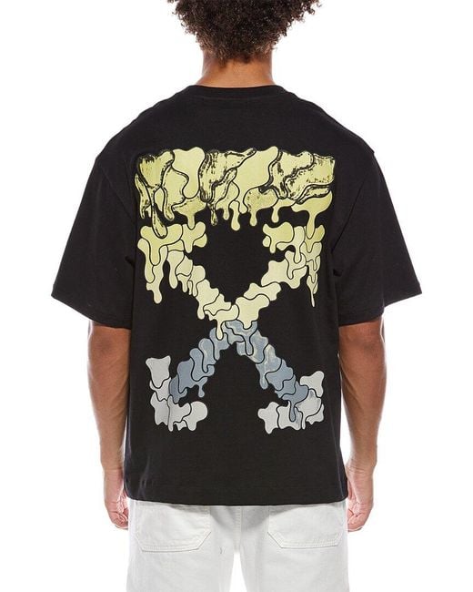 Off-White c/o Virgil Abloh Black Skate Fit Dripping Arrow T-Shirt for men
