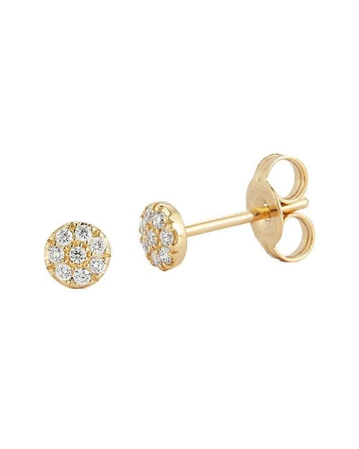 Nephora Metallic 14k Diamond Studs