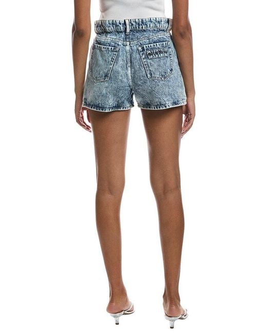 Miu Miu Blue High Rise Denim Short