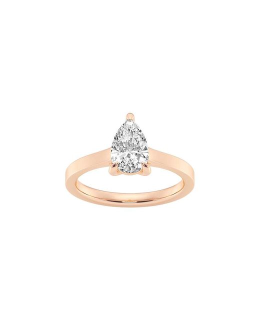Lab Grown Diamonds White 14K Rose 0.50 Ct. Tw. Lab-Grown Diamond Solitaire Engagement Ring