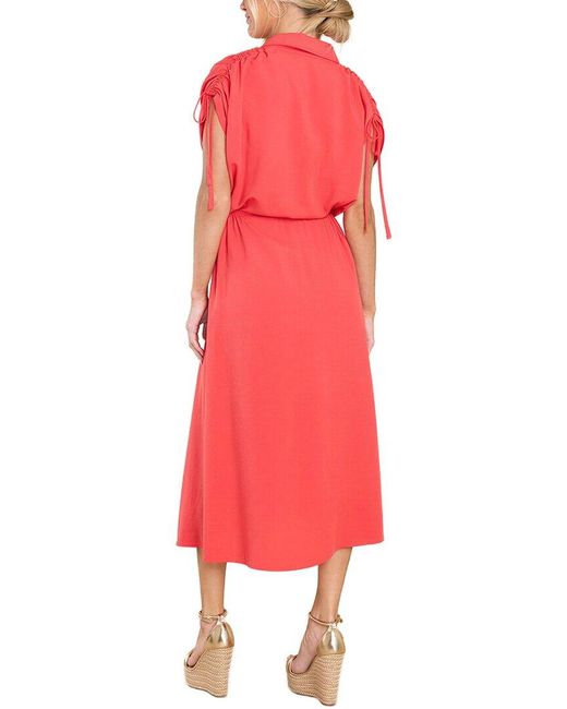 LEON GORI Red Shirt Dress