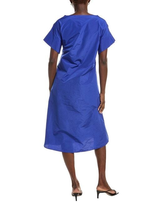 Max Mara Blue Weekend Finish Midi A-Line Dress
