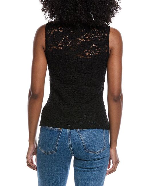 Theory Black Mock Neck T-Shirt