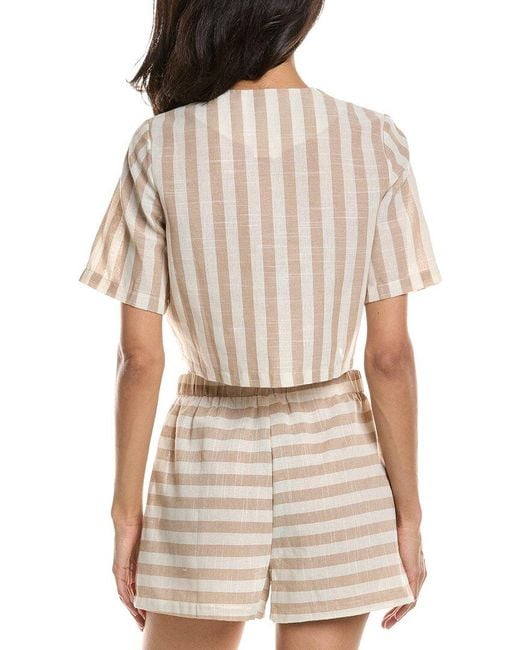To My Lovers Brown Stripe Top