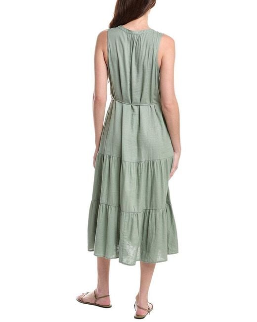 Tommy Bahama Green Palm Shores Linen-Blend Sundress