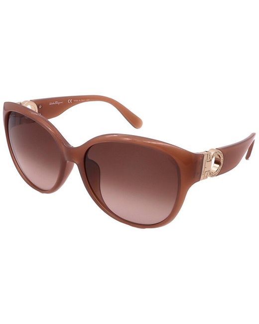 Ferragamo Brown Sf851srk 61mm Sunglasses