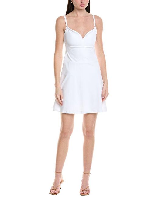 Susana Monaco White Sweetheart Flare Mini Dress