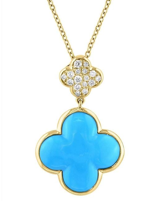 Effy Fine Jewelry Blue 14K 7.73 Ct. Tw. Diamond & Necklace