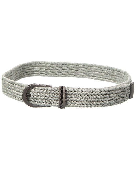 Brunello Cucinelli Gray Woven Belt