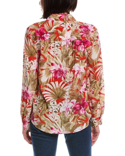 Tommy Bahama Red Paradise Perfect Silk Shirt