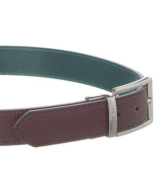 Ted Baker Green Keroli Reversible Leather Belt for men
