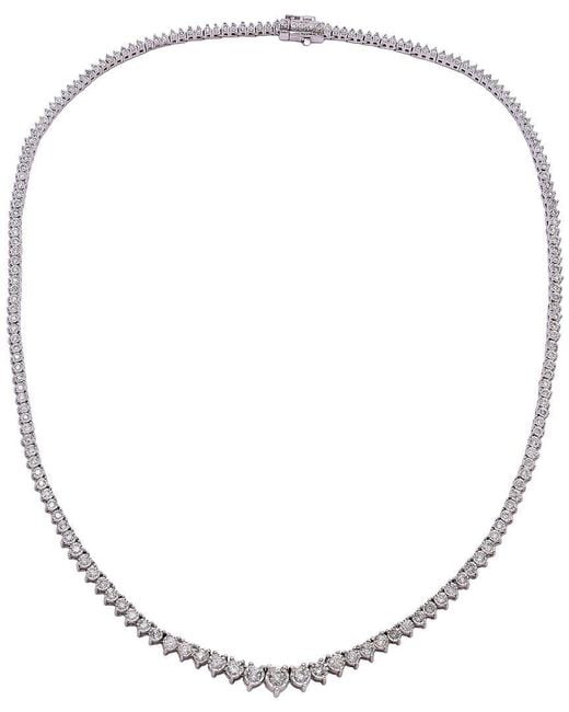 Lab Grown Diamonds Metallic 14K 3.00 Ct. Tw. Lab-Grown Diamond Necklace