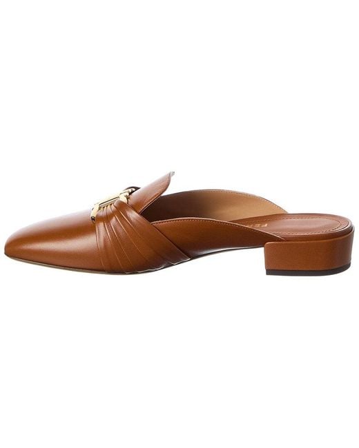 Ferragamo Brown Corby Leather Mule