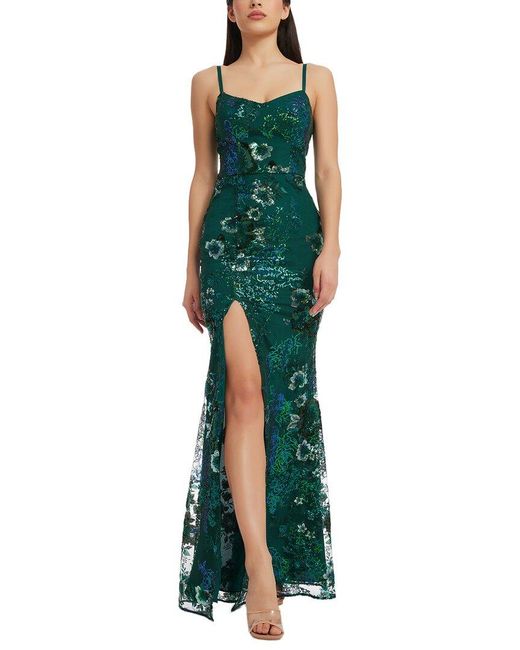 Dress the Population Green Tori Maxi Dress
