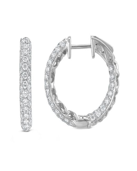 Sabrina Designs White 18K 1.84 Ct. Tw. Diamond Hoops