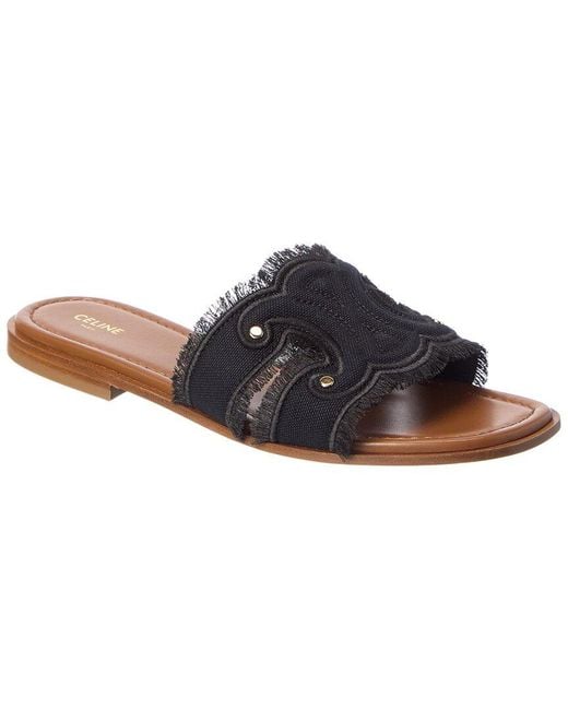 Céline Blue Canvas Sandal