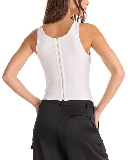 The Noli Shop White Kiara Garter Tank