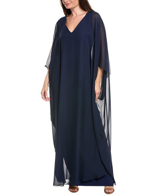 Reem Acra Blue Gown