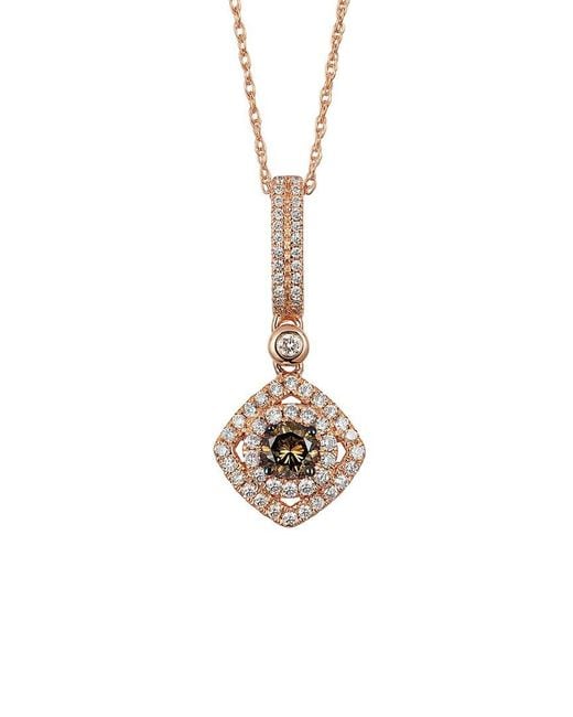 Le Vian White Chocolatier 14k Strawberry Gold 0.51 Ct. Tw. Diamond Pendant Necklace