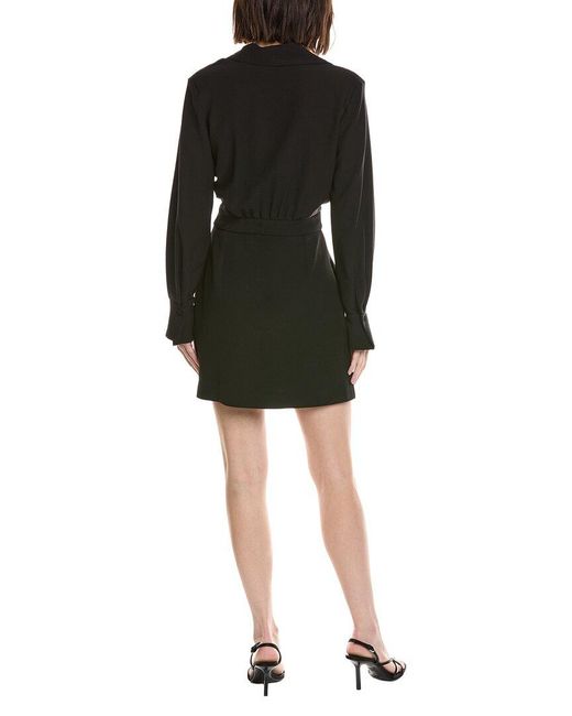 The Kooples Black Crepe Star Mini Dress