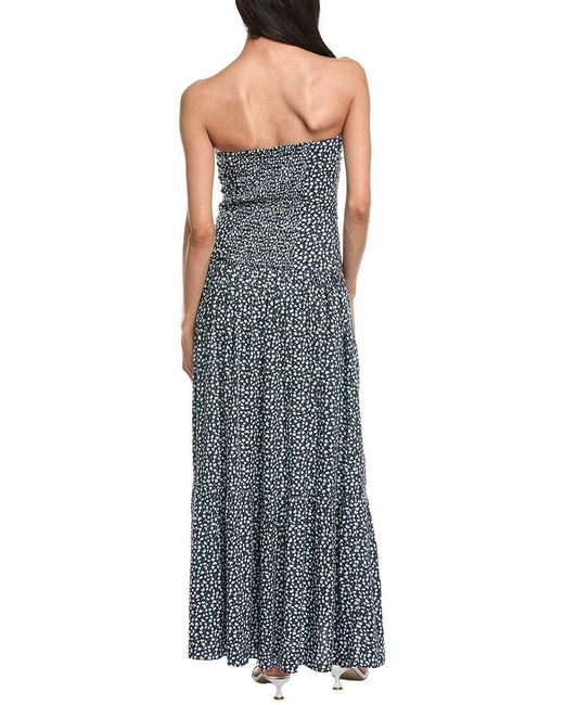 Garrie B Blue Drop-Waist Maxi Dress