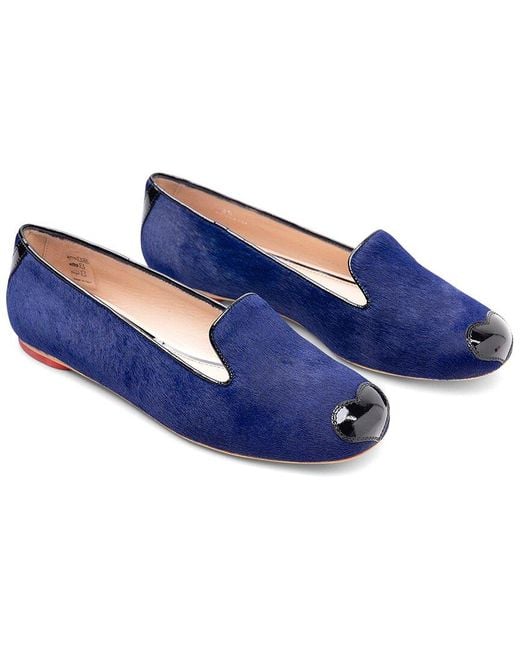 Hogan Blue Heart-Detail Leather Pump