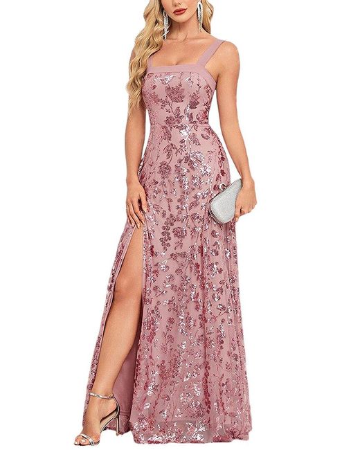 Luna Tuccini Purple Maxi Dress