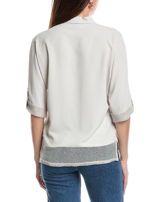 Joseph Ribkoff Gray Dolman Top