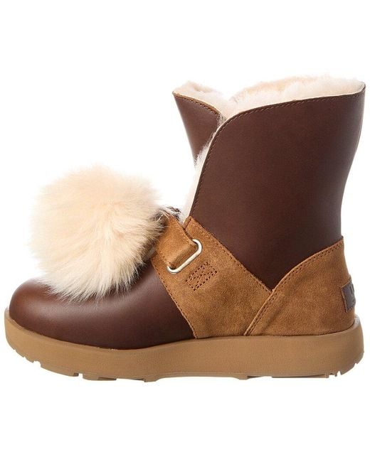 Ugg Brown Isley Waterproof Leather Boot