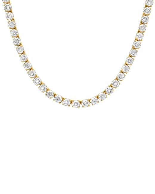 Diana M Metallic Diana M. 14K 50.00 Ct. Tw. Lab-Grown Diamond Tennis Necklace