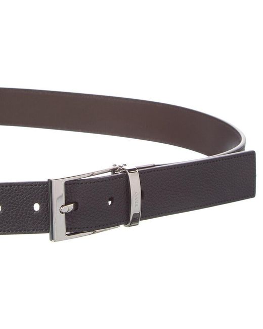 Bally Black Sasent 35 Reversible & Adjustable Leather Belt for men