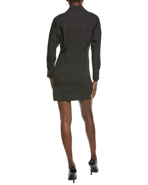Kenneth Cole Black Drop Shoulder Shirtdress