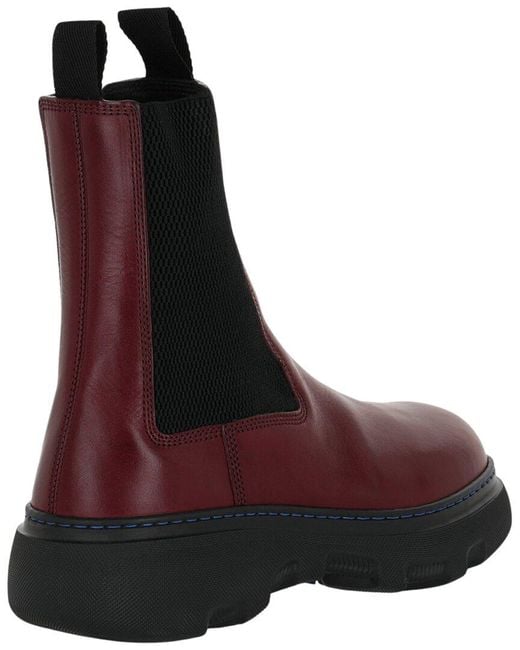 Burberry Purple Leather Boot for men