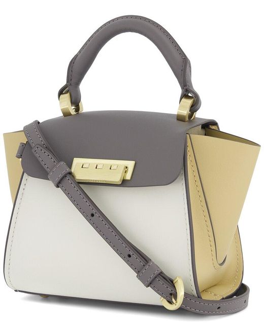 Zac Posen Eartha Mini Leather Top Handle Crossbody in White Lyst