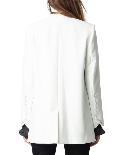 Zadig & Voltaire White Viva Blazer