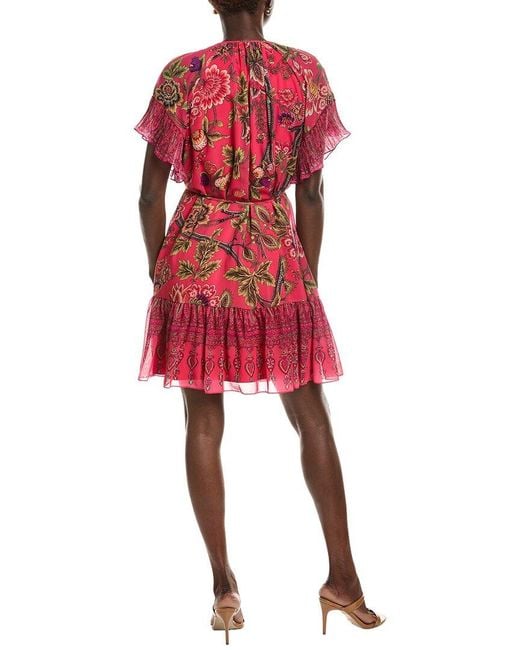 Kobi Halperin Red Destiny Printed Midi Dress