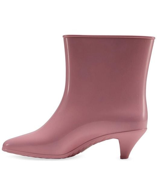 Gucci Pink Interlocking G Rubber Boot