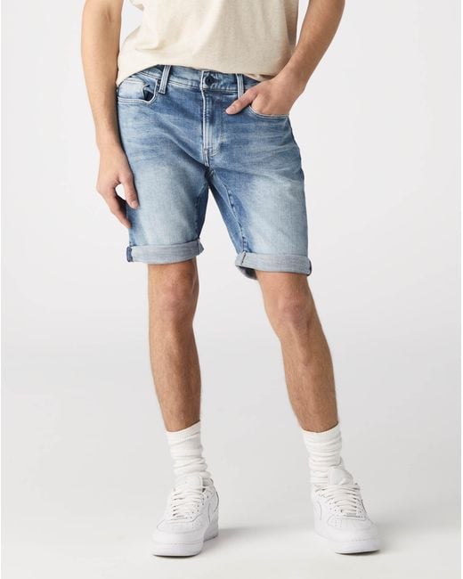 G-Star RAW Cotton 3301 Slim Shorts in Blue for Men | Lyst