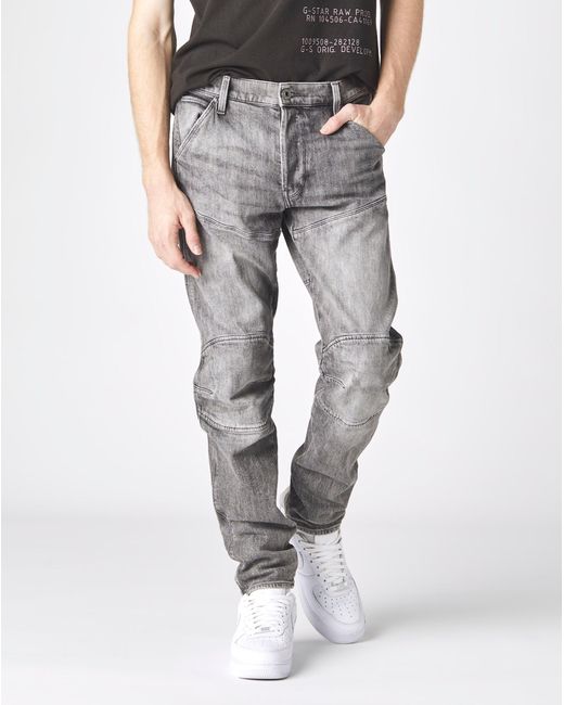 G-Star RAW Denim 5620 3d Slim in Faded Carbon (Gray) for Men | Lyst
