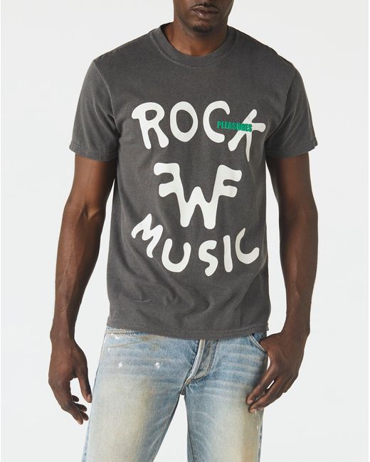 Pleasures Rock Washed T-shirt in Black 