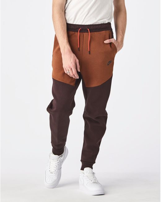 Nike Tech Fleece Joggers in Brown for Men Lyst
