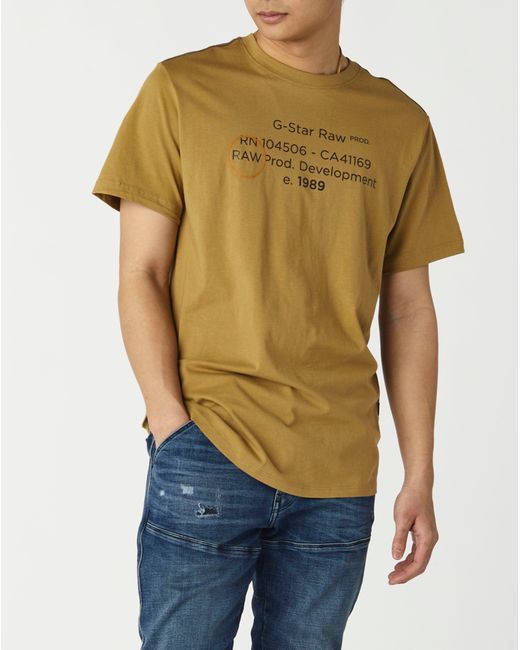 G-Star RAW Cotton Lash Text T-shirt for 