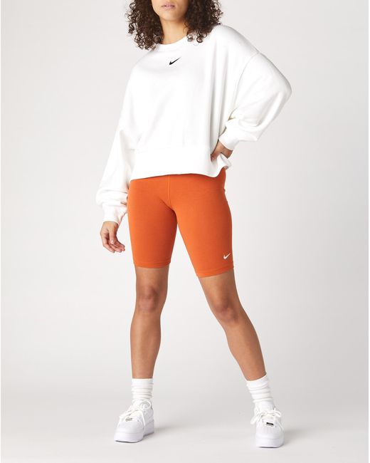 nike orange biker shorts