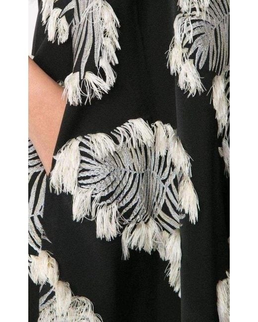 Chloé Black Palm Jacquard Dress