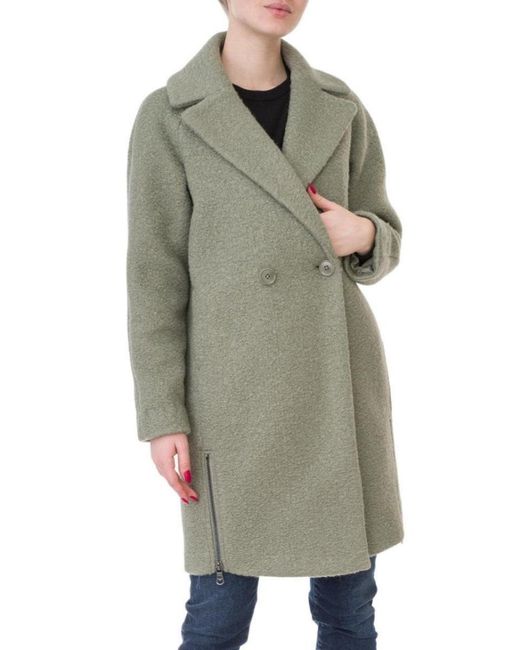 Emporio Armani Double-breasted Celadon Green Coat
