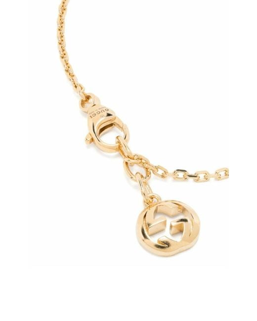 Gucci Metallic Script Crystal Logo Bracelet Gold
