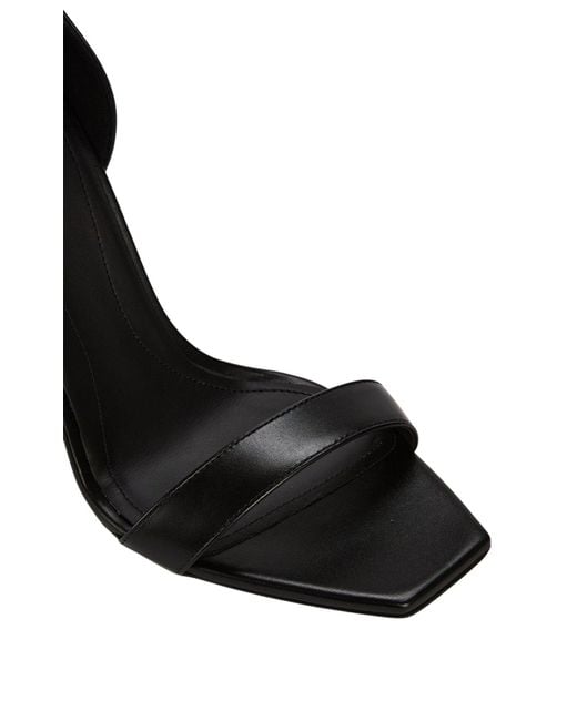 Balmain Black Leather Uma Sandals