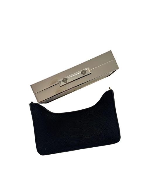 BCBGMAXAZRIA Black Shell Transparent Frame Clutch